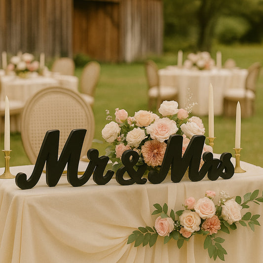 Mr & Mrs Sign for Wedding Table