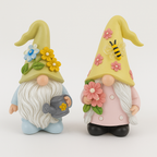DyerKuLee Spring Garden Gnome Figurines of Resin