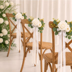 10Pcs Wedding Aisle Chair Decorations for Wedding Ceremony-White