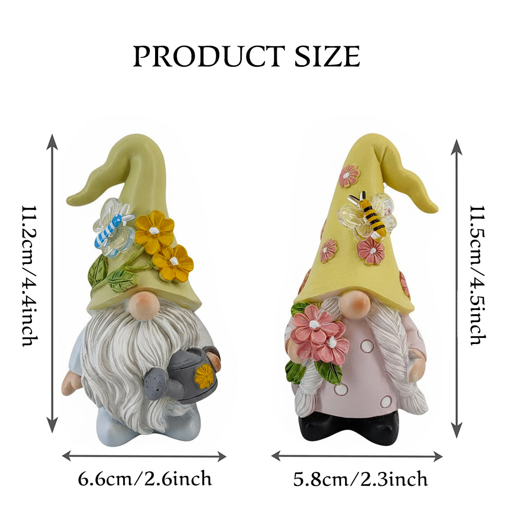 DyerKuLee Spring Garden Gnome Figurines of Resin