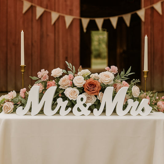 Mr & Mrs Sign for Wedding Table
