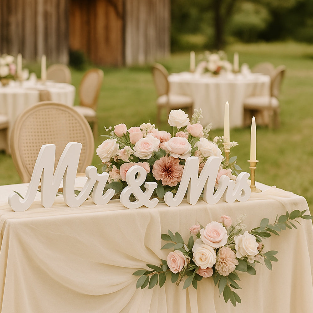 Mr & Mrs Sign for Wedding Table