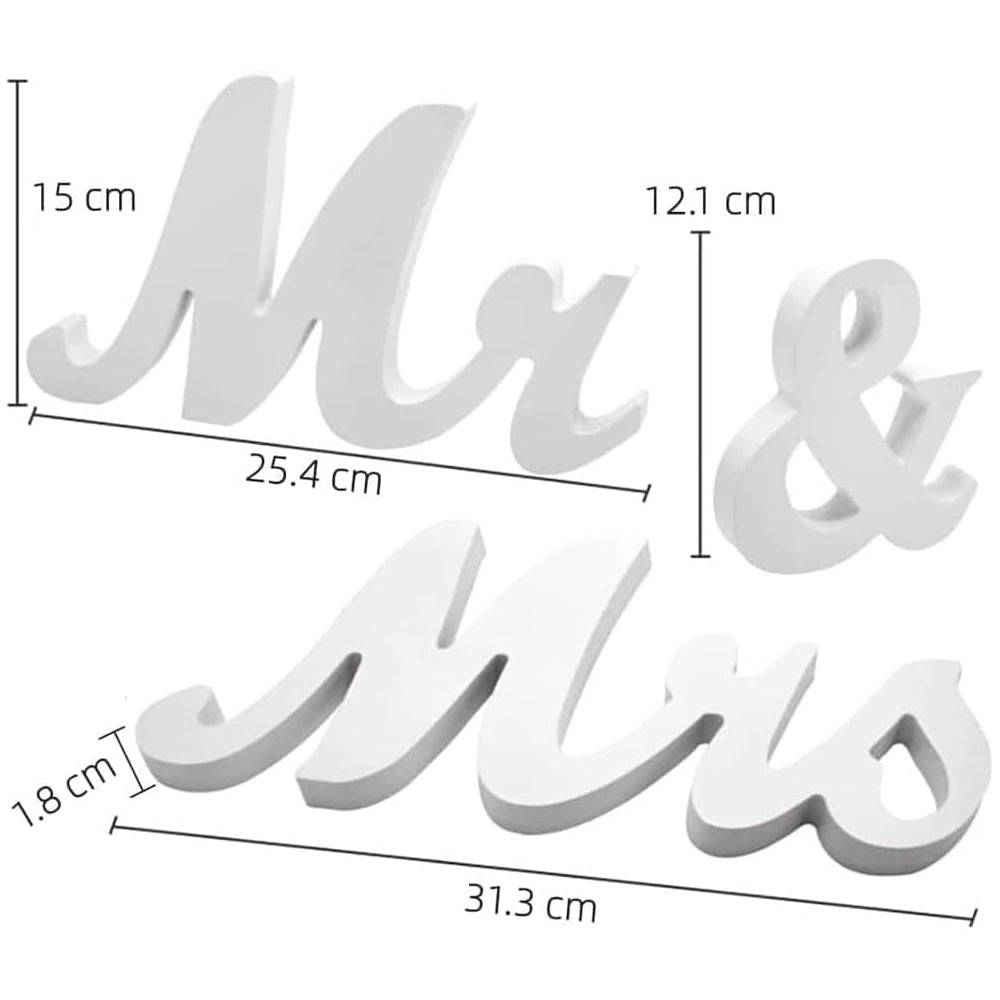 Mr & Mrs Sign for Wedding Table