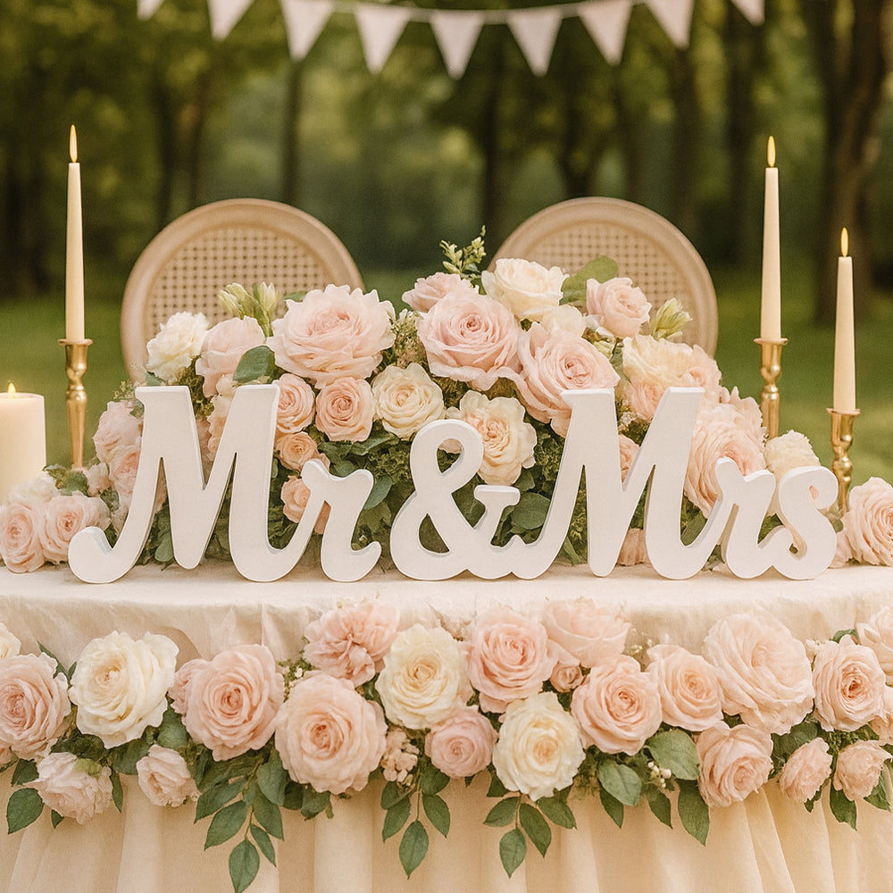 Mr & Mrs Sign for Wedding Table