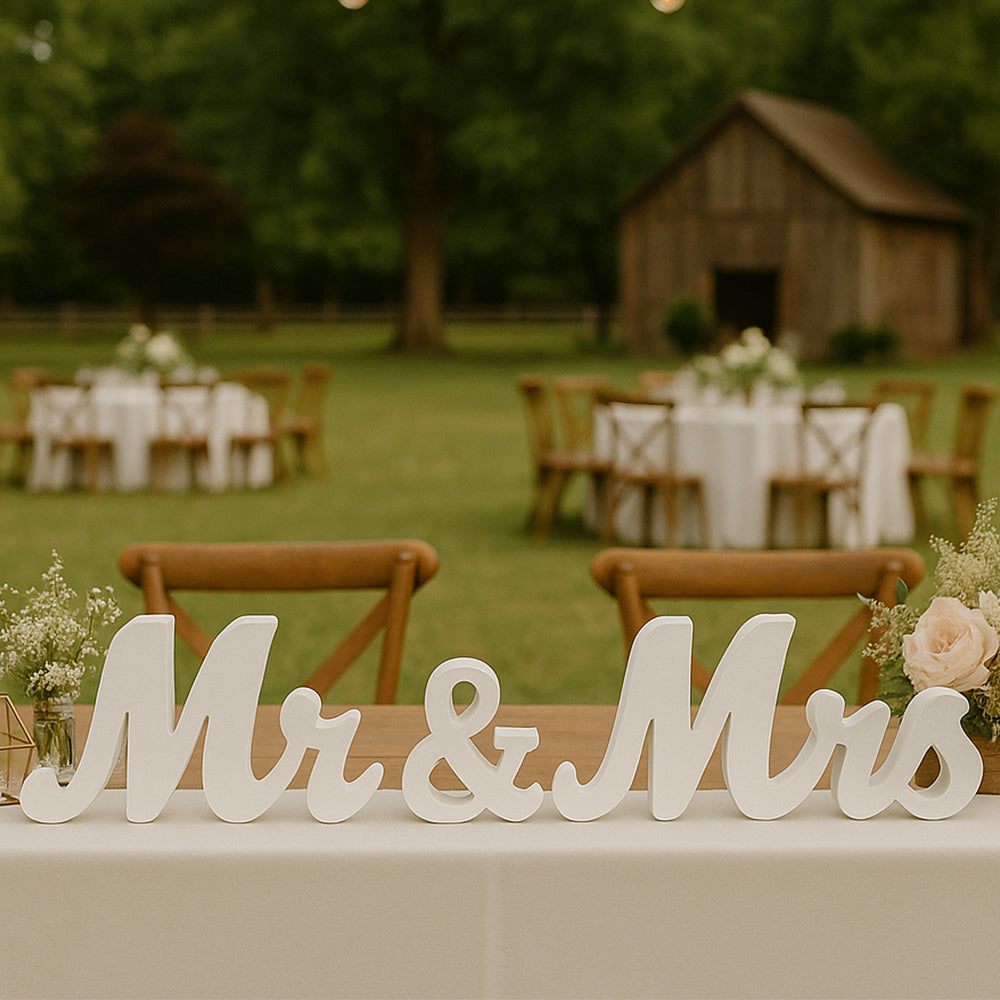 Mr & Mrs Sign for Wedding Table