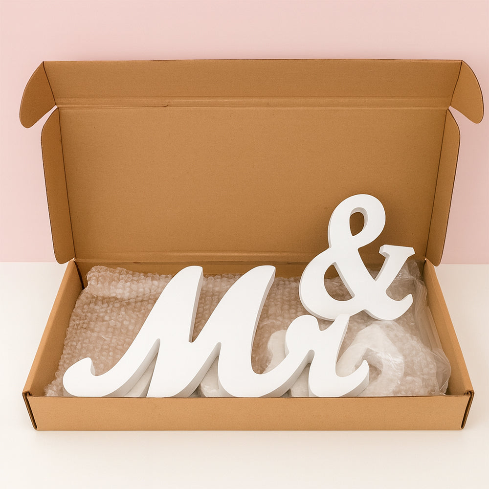 Mr & Mrs Sign for Wedding Table